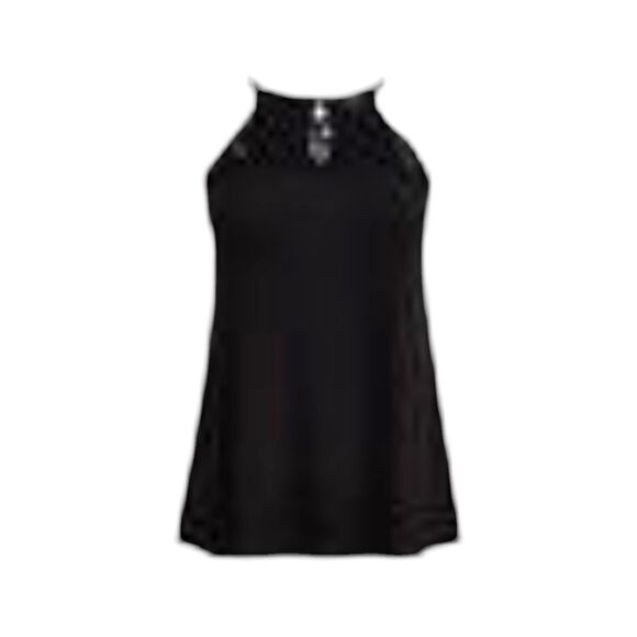 TORRID BLACKβSLEEVELSS HIGH NECK Macrame Tank Top Size 4X - Picture 5 of 15